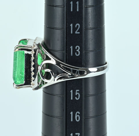 [Used] K18WG Emerald Ring E6.85ct D0.23ct 6.1g #14 