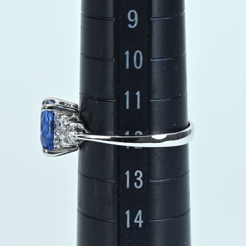【中古】 K18WG SAPPHIRE サファイアリング S1.83ct D0.29ct 3.1g #12