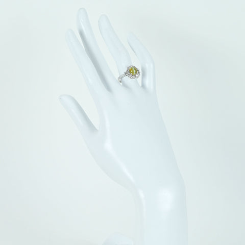 K18WG CATS EYE RING クリソベリルキャッツアイリング CE2.16ct D0.69ct 4.7g #12.5
