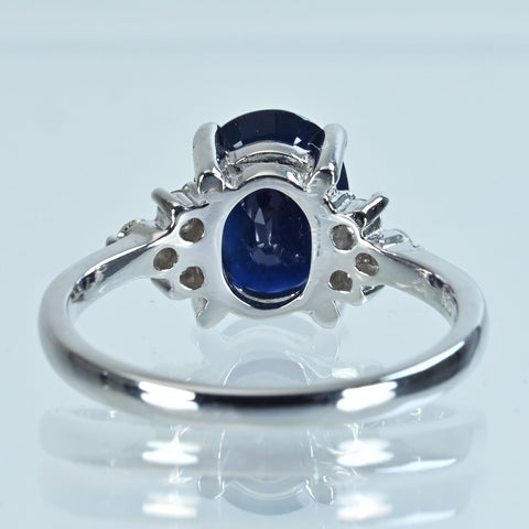 【中古】K18WG SAPPHIRE サファイアリング S2.022ct D0.18ct 3.6g #11.5