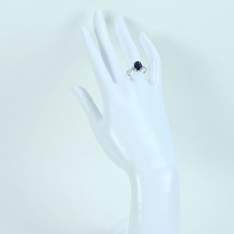 【中古】K18WG SAPPHIRE サファイアリング S2.022ct D0.18ct 3.6g #11.5