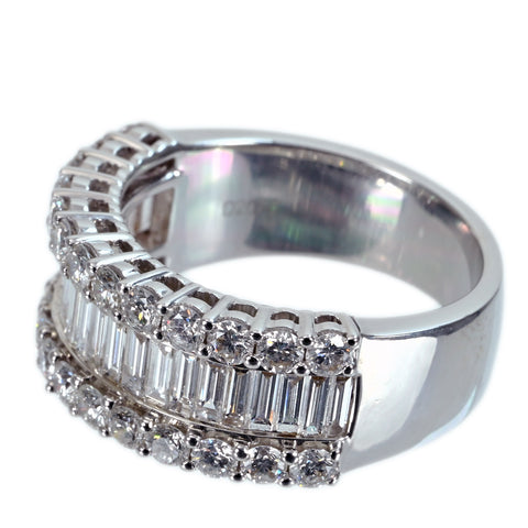 【中古】K18WG DIAMOND ダイヤモンドリング D2.07ct 8.7g #13.5