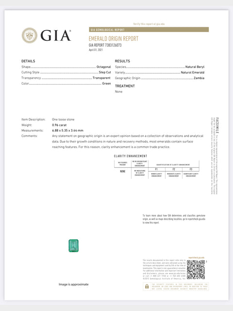 【中古】K18WG EMERALD ザンビア産ノントリートメントエメラルドリング E0.96ct D0.30ct GIA鑑別書 2.6g #13