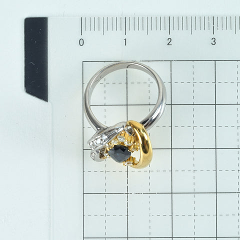 [Pre-owned] K18/K18WG SAPPHIRE Sapphire Ring, S0.96ct, D0.45ct, 7.3g, #9 