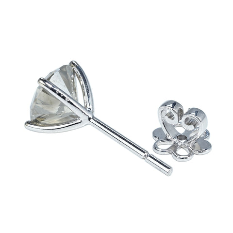 【中古】K14WG DIAMOND EARRINGS ダイヤモンドピアス D2.05ct D2.11ct 2.6g