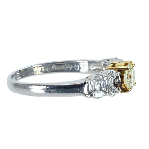 【中古】K18/PT900 DIAMONDダイヤモンドリング 0.397ct D0.43ct 4.0g #13