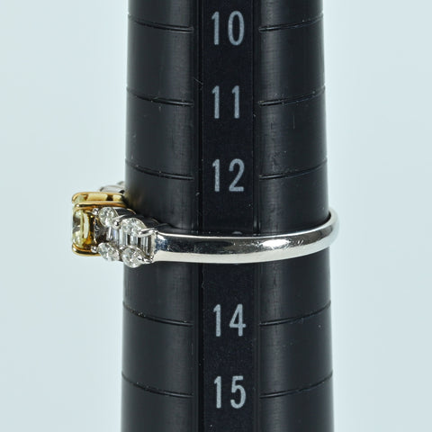 【中古】K18/PT900 DIAMONDダイヤモンドリング 0.397ct D0.43ct 4.0g #13