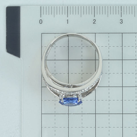【中古】K18WG SAPPHIREサファイアリング S2.09ct D0.584ct 9.0g #18