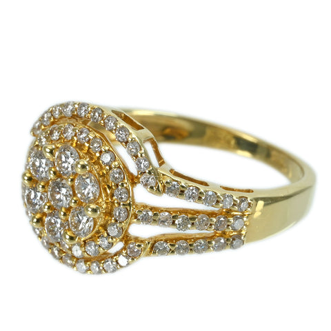 【中古】K18YG DIAMOND RING ダイヤモンドリング 3.5g #9.5