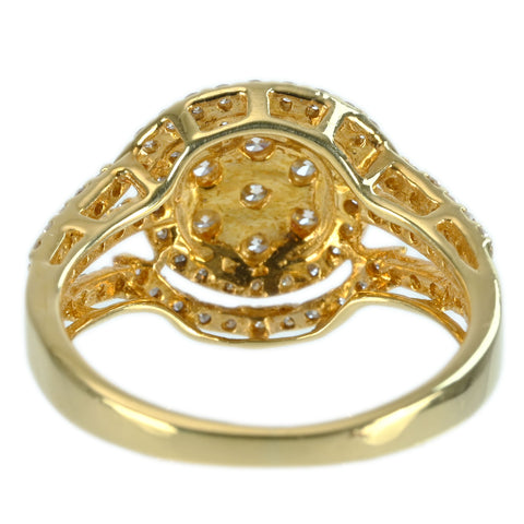 【中古】K18YG DIAMOND RING ダイヤモンドリング 3.5g #9.5