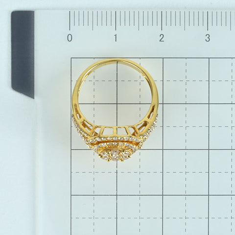【中古】K18YG DIAMOND RING ダイヤモンドリング 3.5g #9.5