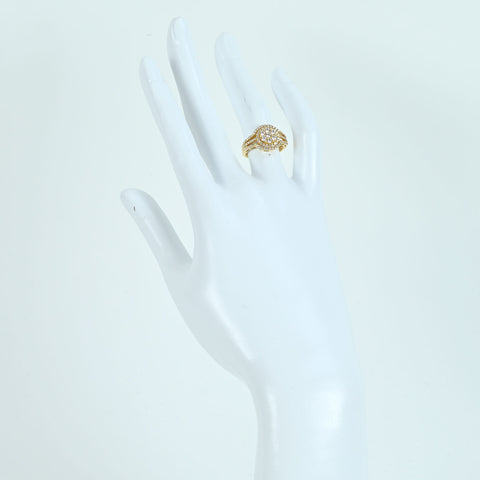 【中古】K18YG DIAMOND RING ダイヤモンドリング 3.5g #9.5
