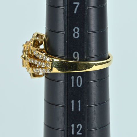 【中古】K18YG DIAMOND RING ダイヤモンドリング 3.5g #9.5