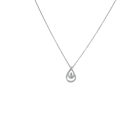 【中古】PT850/PT900 PINK DIAMONDピンクダイヤモンド ネックレス 0.111ct FLPP D0.18ct CGLソーティング 3.4g