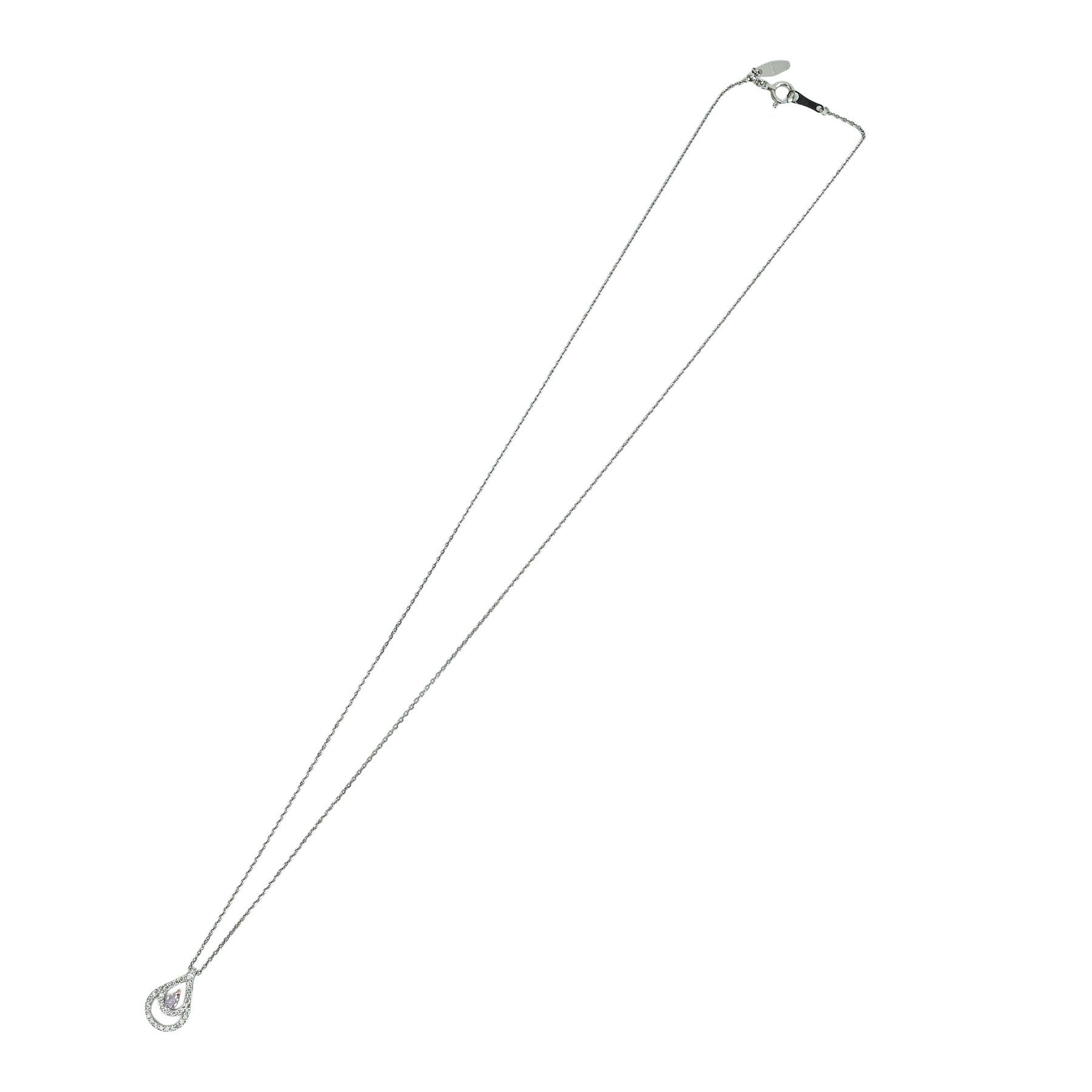 中古】PT850/PT900 PINK DIAMONDピンクダイヤモンド ネックレス 0.111