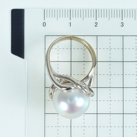 [Pre-owned] K18WG SOUTH SEA PEARL White South Sea Pearl Ring, 14mm, 10.3g, #12 
