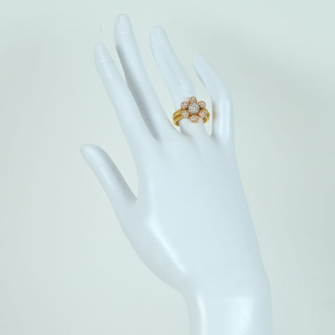 [Pre-owned] K18YG/PG/WG DIAMOND RING Three-color gold diamond ring D0.74ct 8.0g #12 