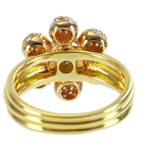[Pre-owned] K18YG/PG/WG DIAMOND RING Three-color gold diamond ring D0.74ct 8.0g #12 