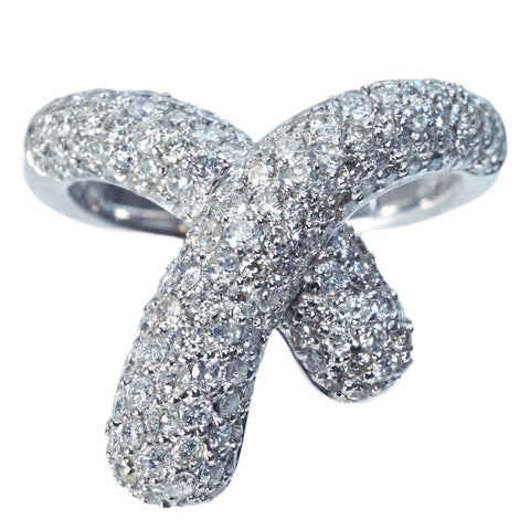 【中古】K18WG DIAMONDダイヤモンドリング D1.95ct 7.1g #12