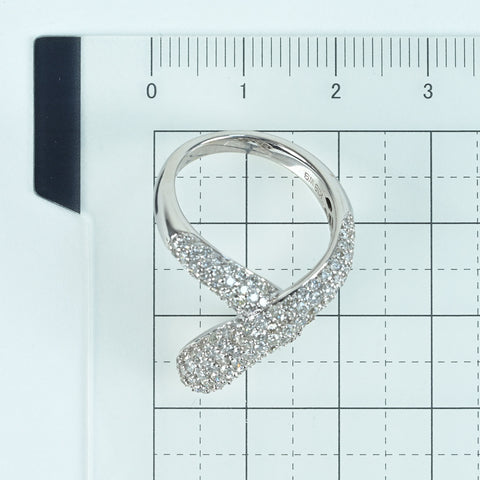 【中古】K18WG DIAMONDダイヤモンドリング D1.95ct 7.1g #12