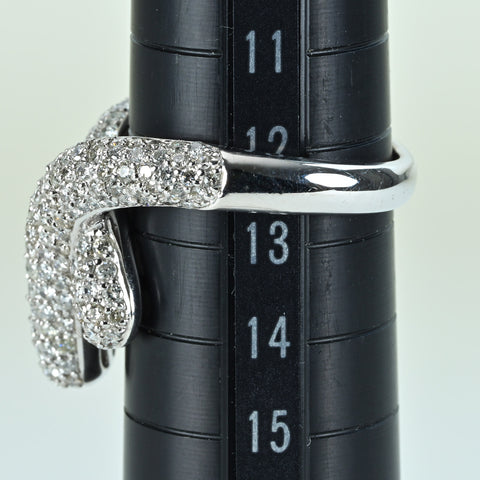 【中古】K18WG DIAMONDダイヤモンドリング D1.95ct 7.1g #12