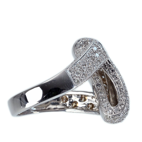 Used] K18WG DIAMOND Brown & Colorless Diamond Ring D1.63ct 7.4g #12