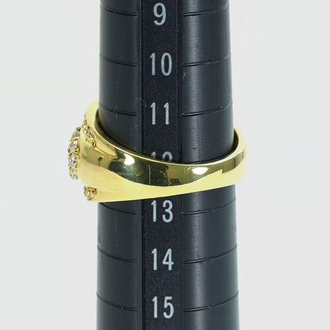 【中古】K18YG SAPPHIREサファイアリング S0.55ct D1.25ct 7.9g #12