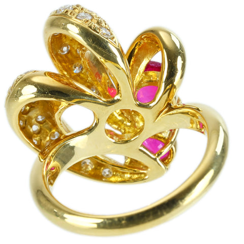 【中古】K18YG RUBY RING ルビーリング R1.15ct D0.60ct 11.2g #12