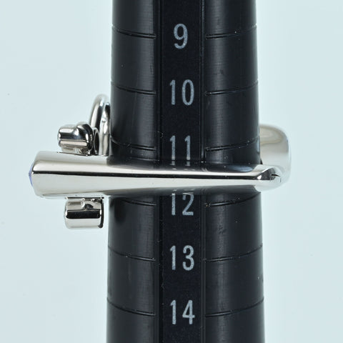 【中古】K18WG TANZANITEタンザナイトリング 鑑別書10.2g #11.5