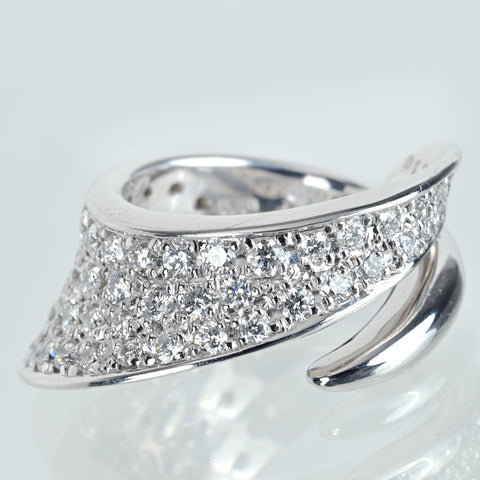 【中古】K18WG DIAMONDダイヤモンドリング D1.37ct 9.8g #5