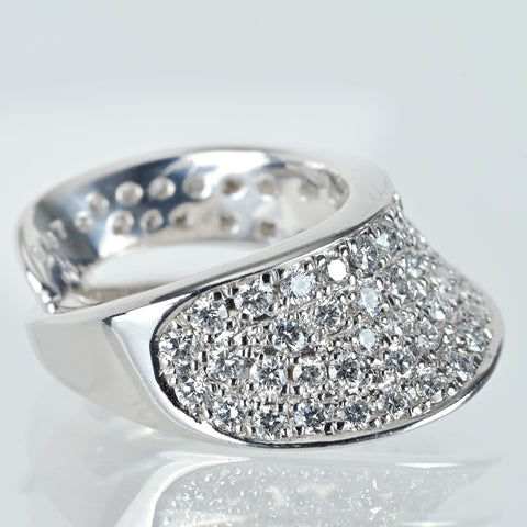 【中古】K18WG DIAMONDダイヤモンドリング D1.37ct 9.8g #5