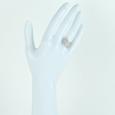 【中古】K18WG DIAMONDダイヤモンドリング D1.37ct 9.8g #5