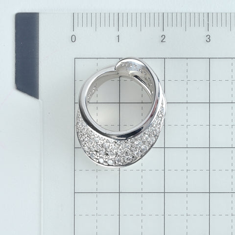 【中古】K18WG DIAMONDダイヤモンドリング D1.37ct 9.8g #5