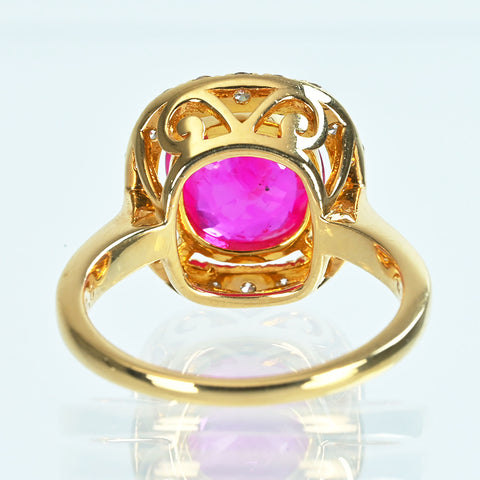 【中古】K18YG RUBYモザンビーク産ルビーリング R2.60ct D0.42ct GIA鑑別書付き 5.2g #11