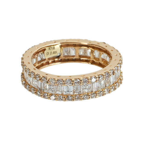 【中古】K18PG DIAMONDダイヤモンドリング D2.83ct 3.9g