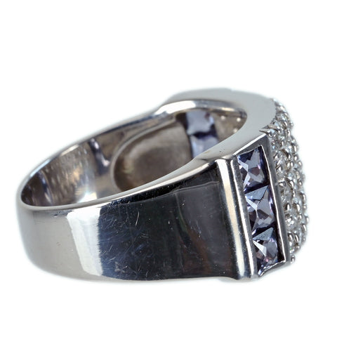 【中古】K18WG DIAMOND GARNET RING ダイヤモンド/ガーネットリング D0.96ct G1.09ct 8.7g #11.5
