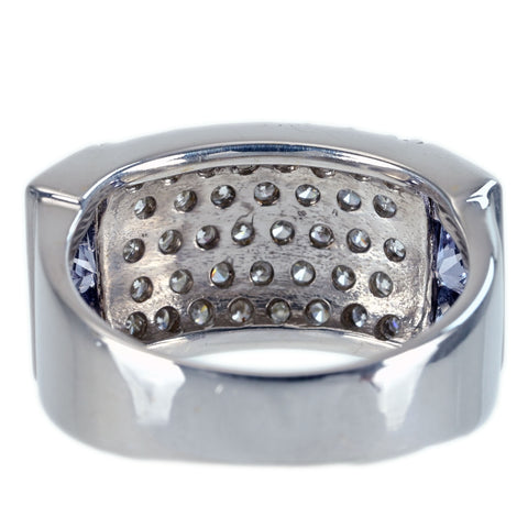 【中古】K18WG DIAMOND GARNET RING ダイヤモンド/ガーネットリング D0.96ct G1.09ct 8.7g #11.5