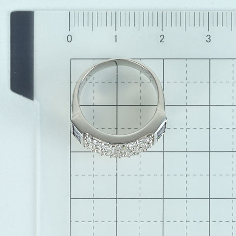 【中古】K18WG DIAMOND GARNET RING ダイヤモンド/ガーネットリング D0.96ct G1.09ct 8.7g #11.5