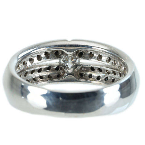 【中古】K18WG BLACK ＆ COLORLESS DIAMOND RING ブラック＆カラーレス ダイヤモンドリング D1.05ct 8.4g #16.5
