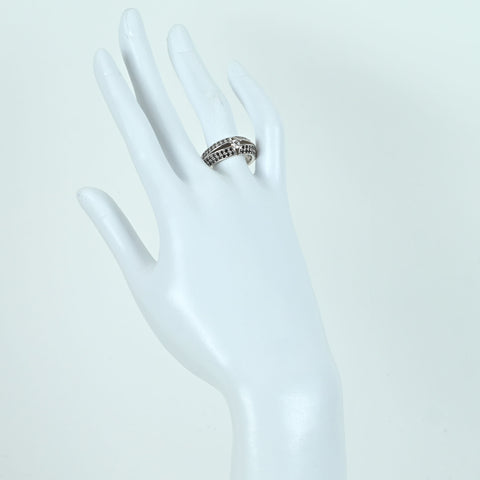 【中古】K18WG BLACK ＆ COLORLESS DIAMOND RING ブラック＆カラーレス ダイヤモンドリング D1.05ct 8.4g #16.5