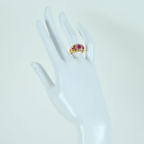 【中古】K18YG RUBY RING ルビーリング R1.15ct D0.45ct 7.3g #12
