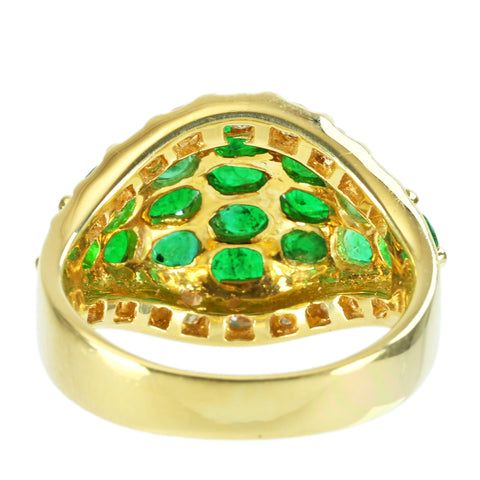 [Pre-owned] 18K Yellow Gold Emerald Ring, E2.57ct, D0.70ct, 7.3g, #11.5 