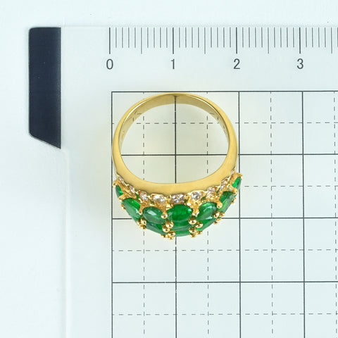 [Pre-owned] 18K Yellow Gold Emerald Ring, E2.57ct, D0.70ct, 7.3g, #11.5 