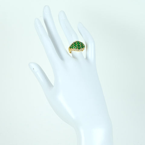 [Pre-owned] 18K Yellow Gold Emerald Ring, E2.57ct, D0.70ct, 7.3g, #11.5 