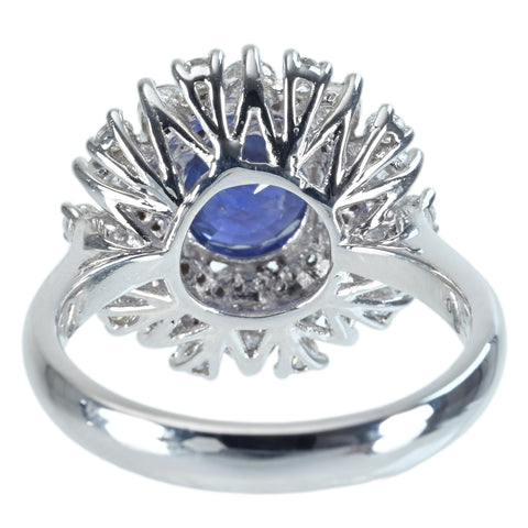 【中古】K18WG SAPPHIRE RING サファイアリング S2.05ct D1.00ct 6.4g #12.5