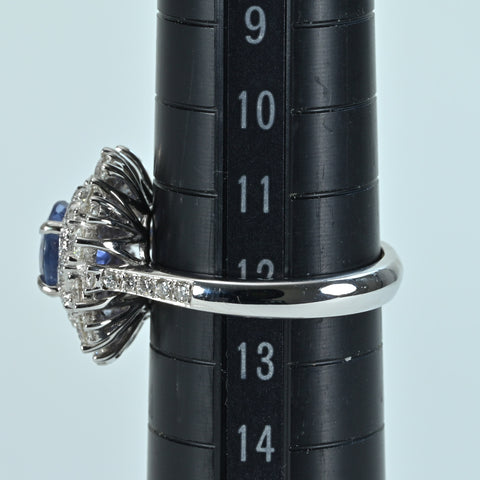 【中古】K18WG SAPPHIRE RING サファイアリング S2.05ct D1.00ct 6.4g #12.5