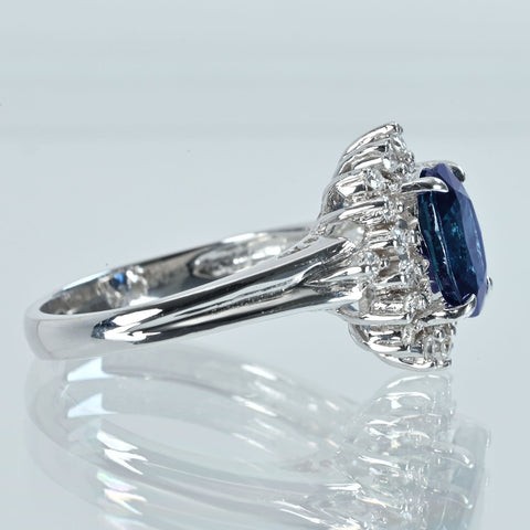 【中古】K18WG SAPPHIRE マダガスカル産 サファイアリング S2.56ct D0.32ct AIGS鑑別書付き 5.2g #14