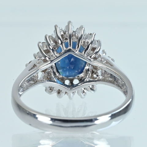 【中古】K18WG SAPPHIRE マダガスカル産 サファイアリング S2.56ct D0.32ct AIGS鑑別書付き 5.2g #14