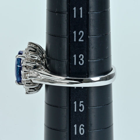 【中古】K18WG SAPPHIRE マダガスカル産 サファイアリング S2.56ct D0.32ct AIGS鑑別書付き 5.2g #14