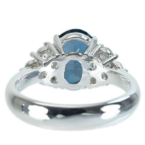 【中古】K18WG SAPPHIRE RING サファイアリング S2.869ct D0.50ct 6.0g #13